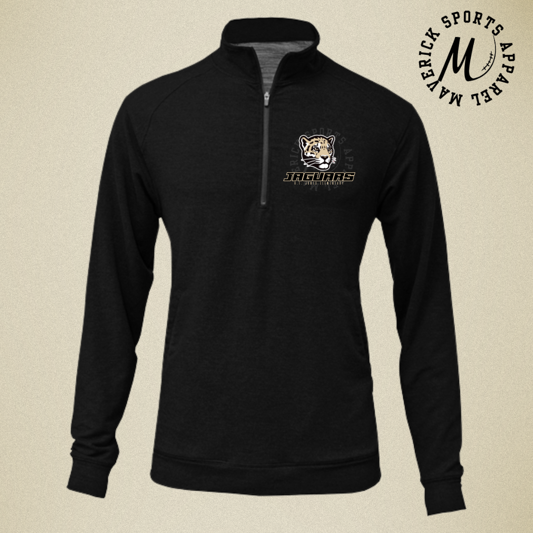 Jones Elementary Jaguars Tri-Blend 1/4 Zip Pullover