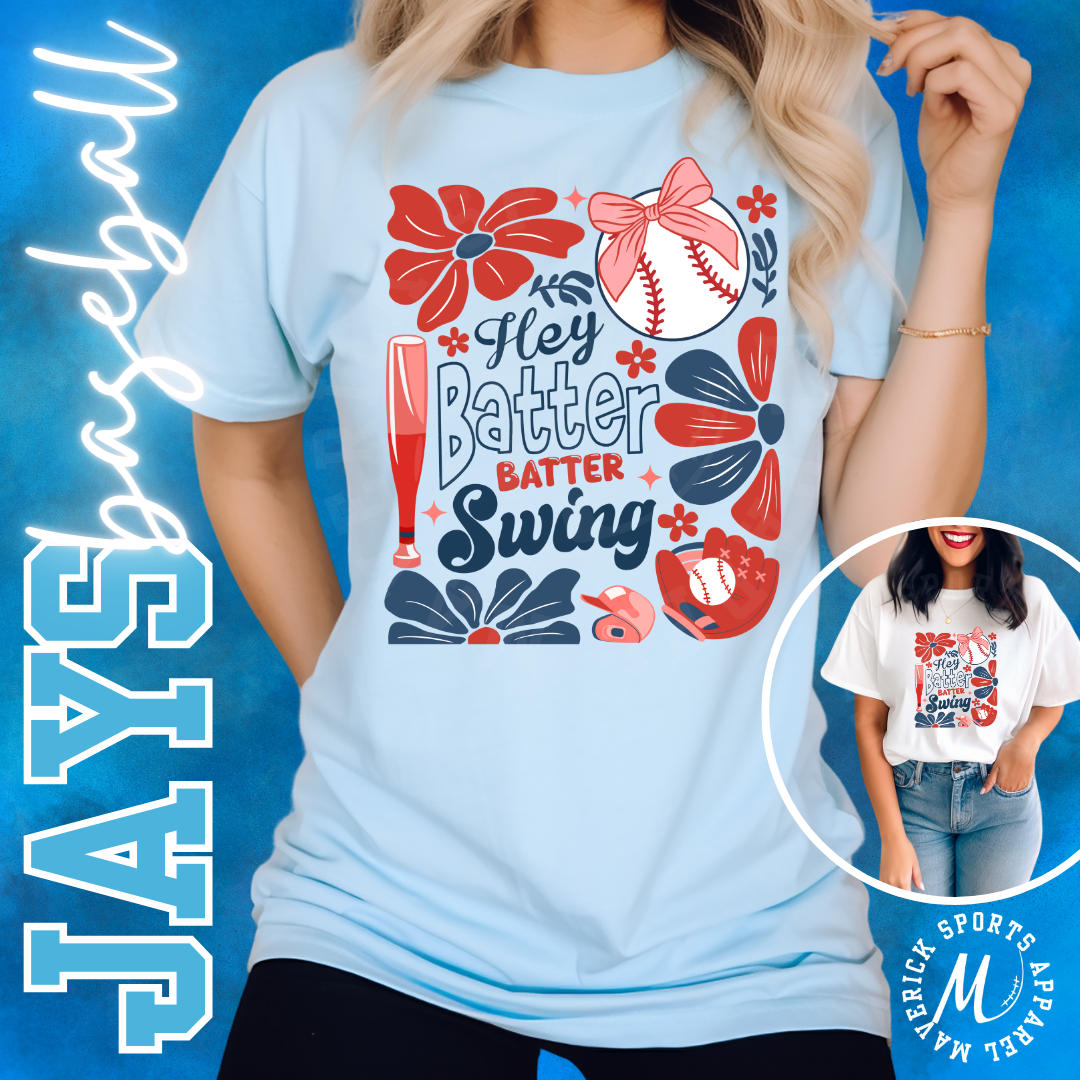 Hey Batter Batter Floral Tee