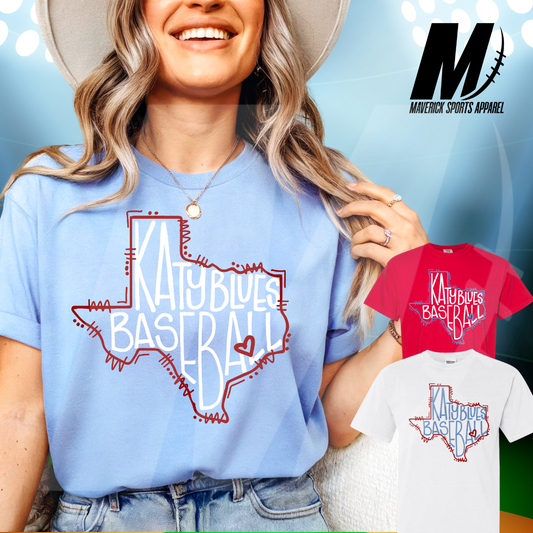 Katy Blues Hand Drawn Hometown Texas Comfort Colors® Tee