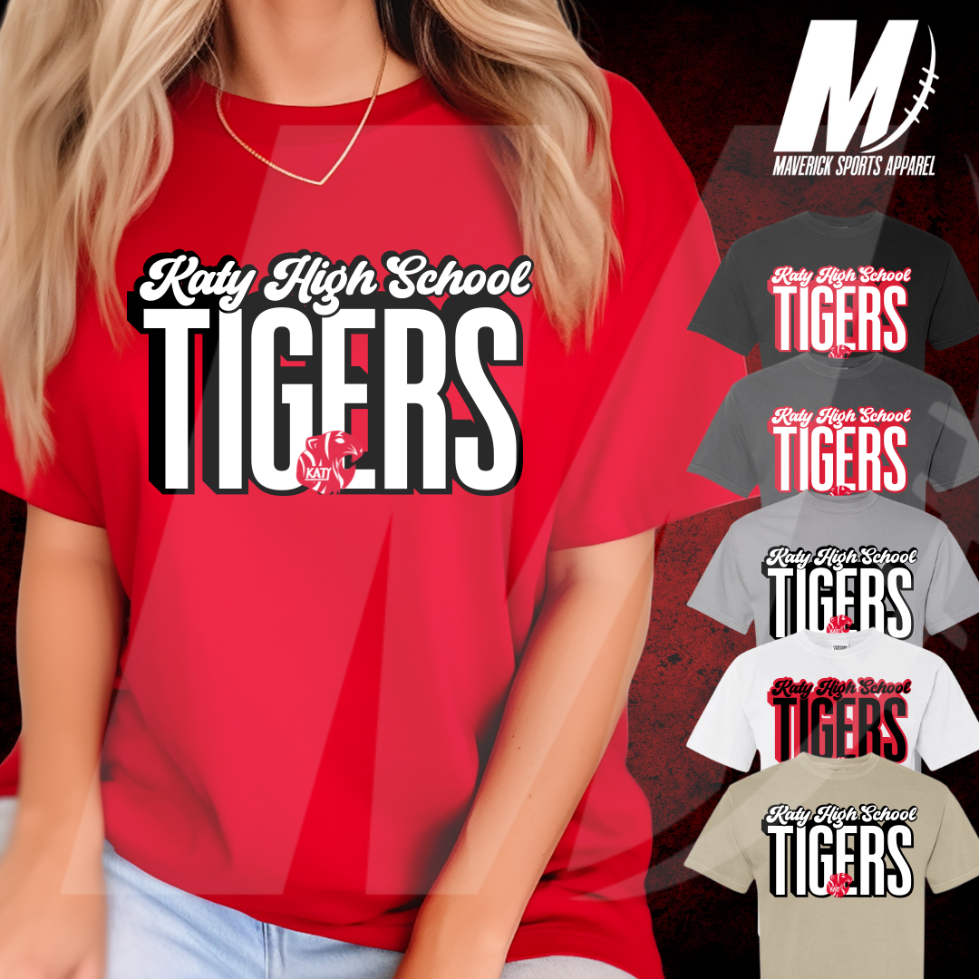 Katy HS Block Script Comfort Colors® Tee