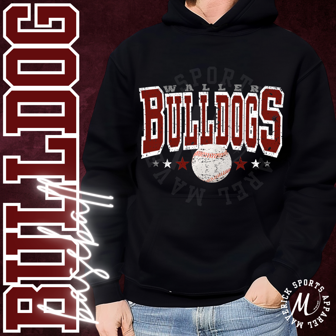 Waller Bulldogs Baseball Hoodie