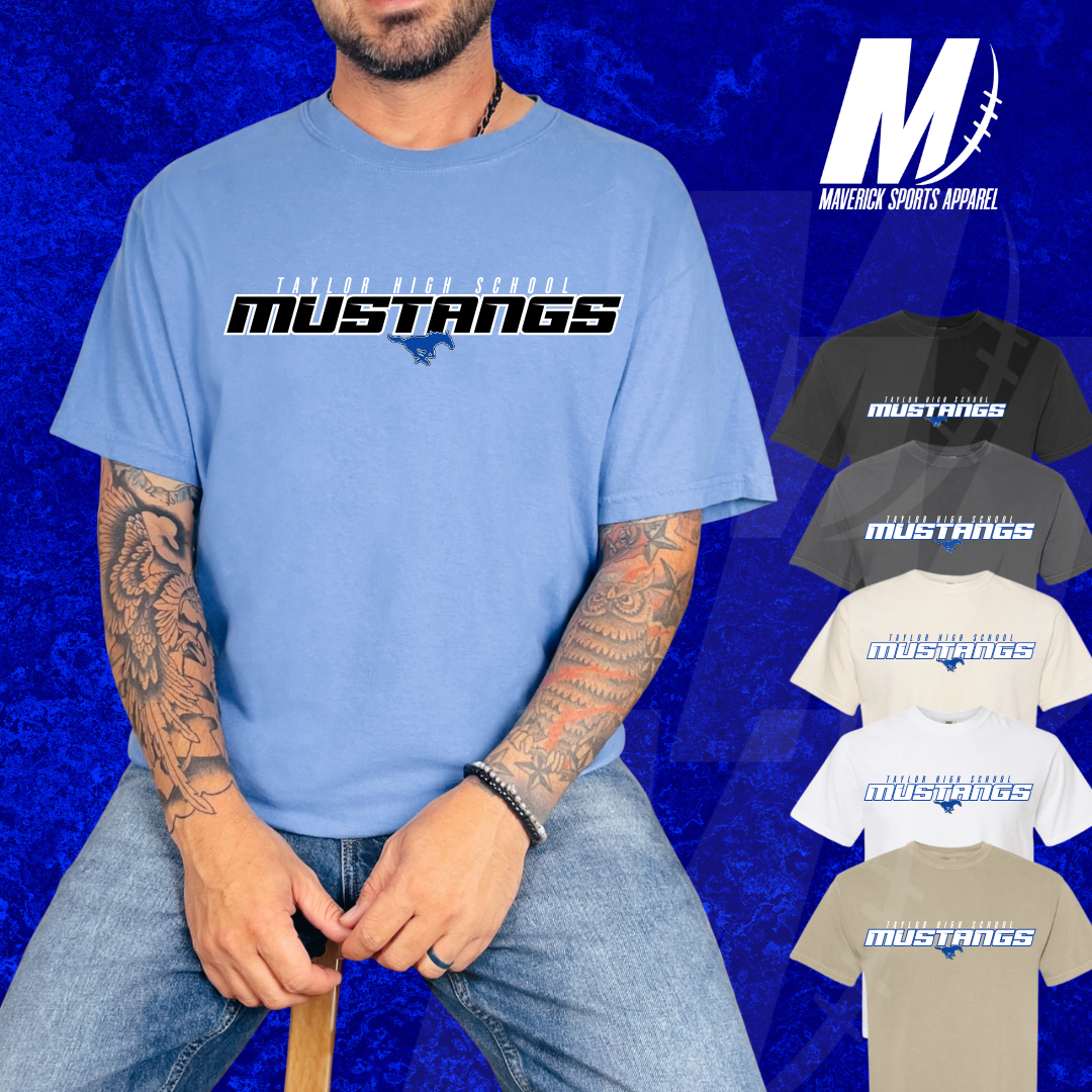 Taylor Mustangs Block Letter Tee – Comfort Colors®