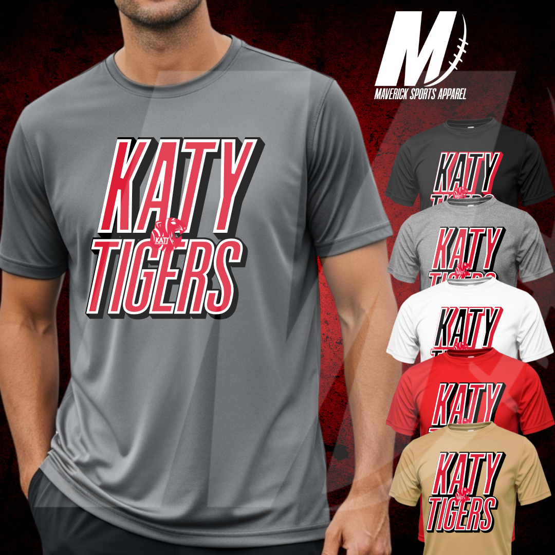 Katy Tigers Stacked Tee – Xtreme Tek Dri-Fit Tee