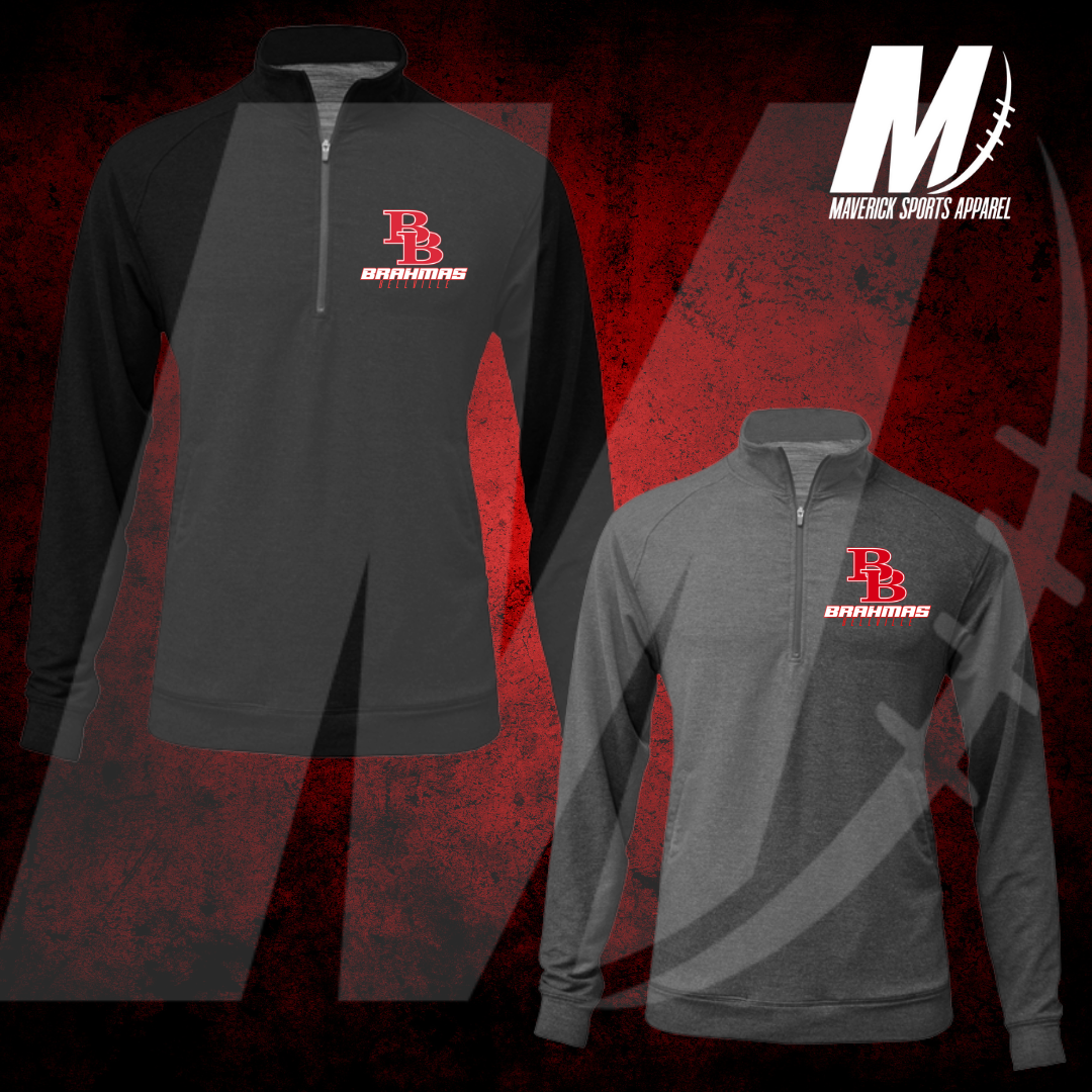 Bellville Brahmas Tri-Blend 1/4 Zip Pullover