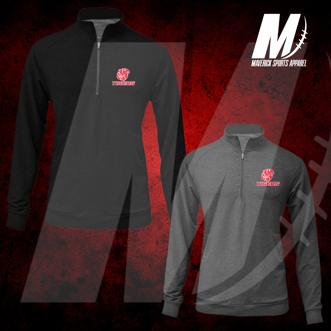 Katy Tigers Tri-Blend 1/4 Zip Pullover