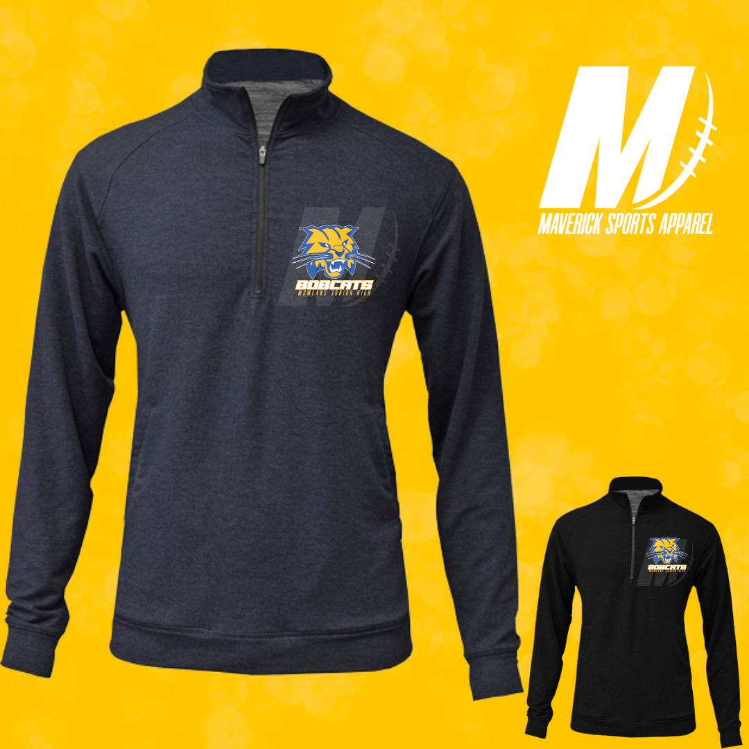 McMeans Bobcats Tri-Blend 1/4 Zip Pullover