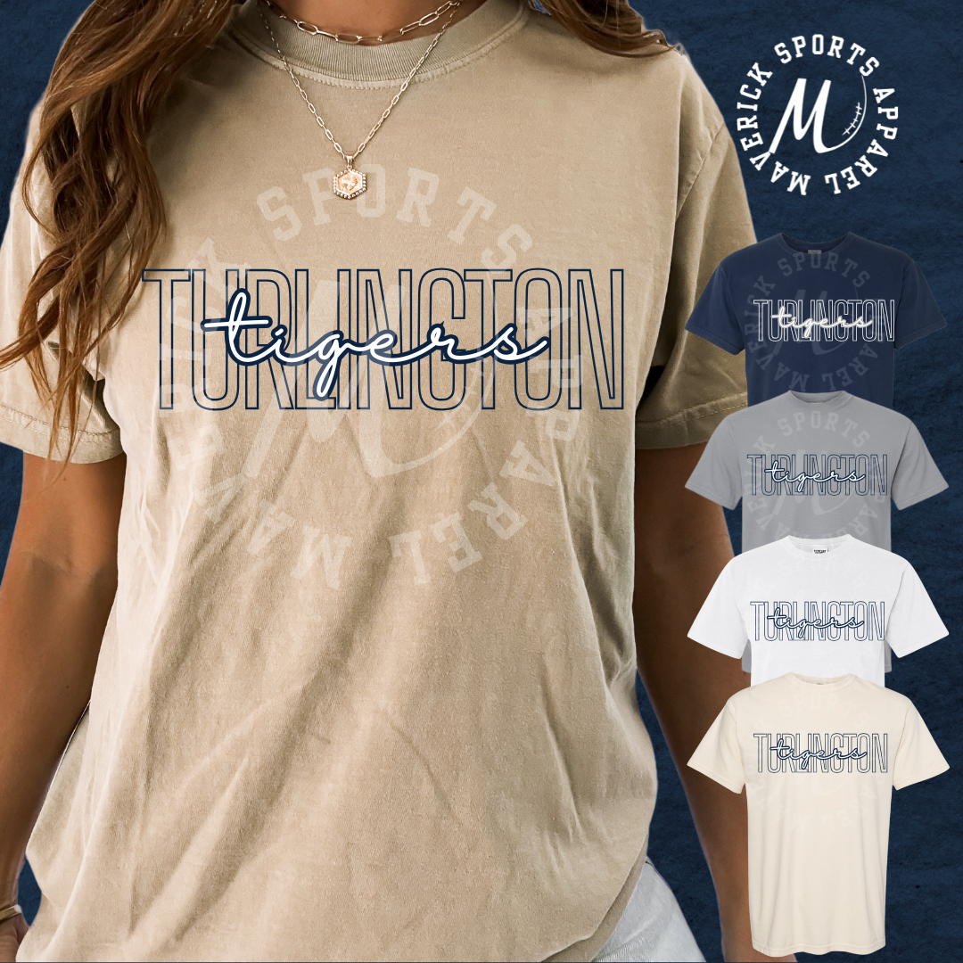 Turlington Tigers Neon Script Outline Tee – Comfort Colors®