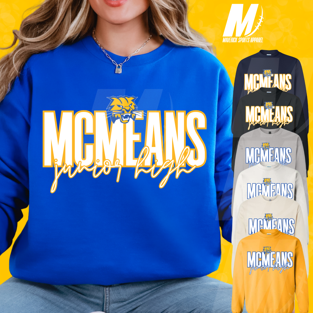 McMeans Bobcats Bold Script Crewneck Sweatshirt