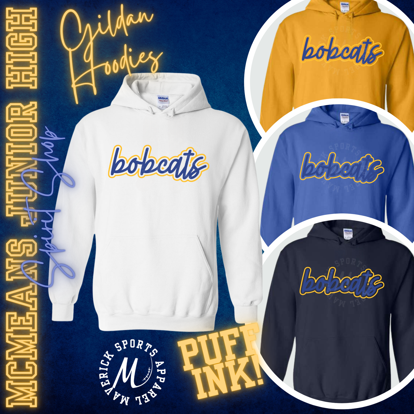 Bobcats Puff Ink Hoodie