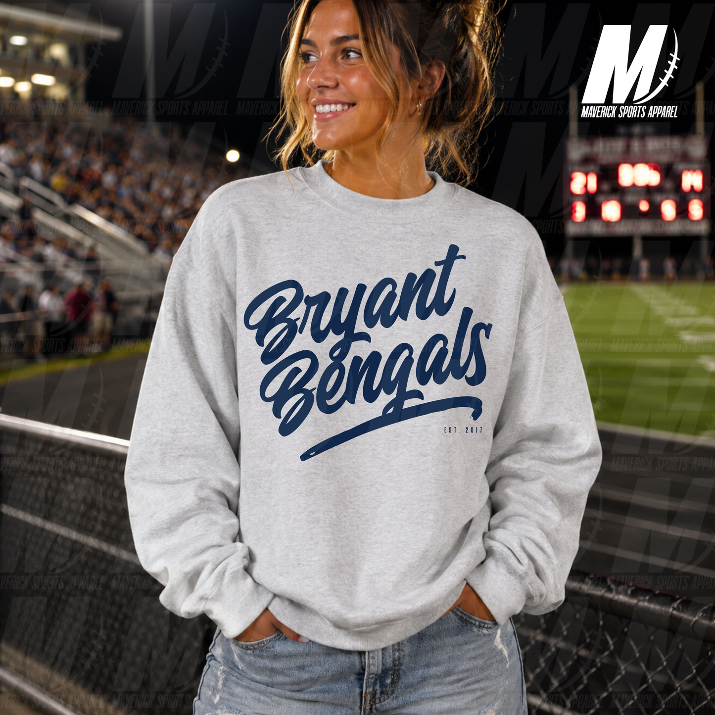 Bryant Elementary Bengals Heritage Script – Crewneck Sweatshirt