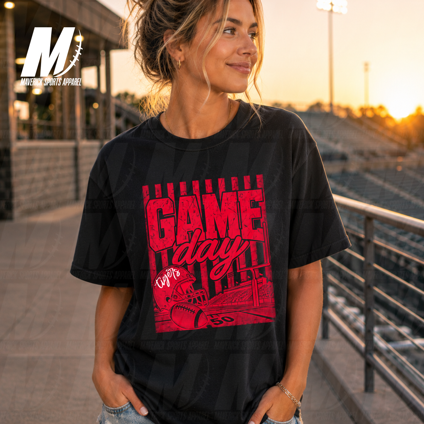 Stadium Nights | Katy ISD | FTBL SZN Comfort Colors Tee