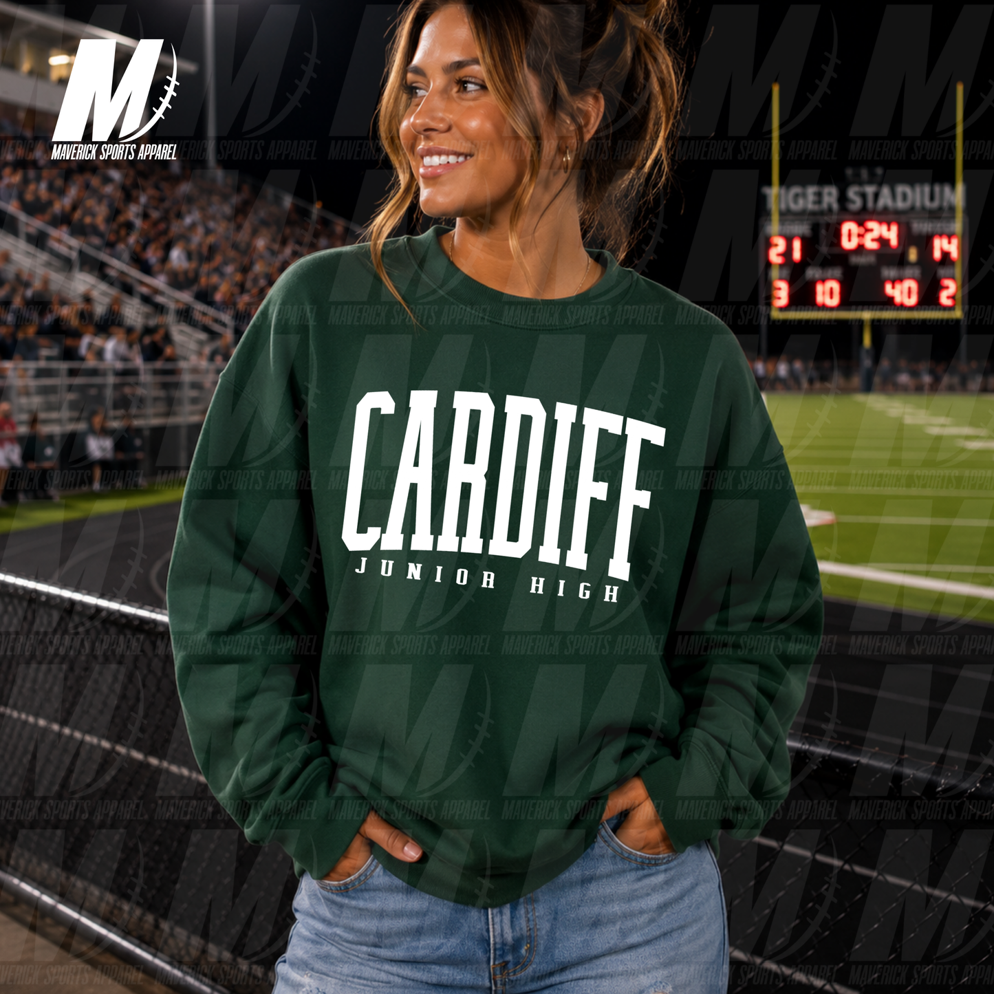 Cardiff Junior High Classic Collegiate – Crewneck Sweatshirt