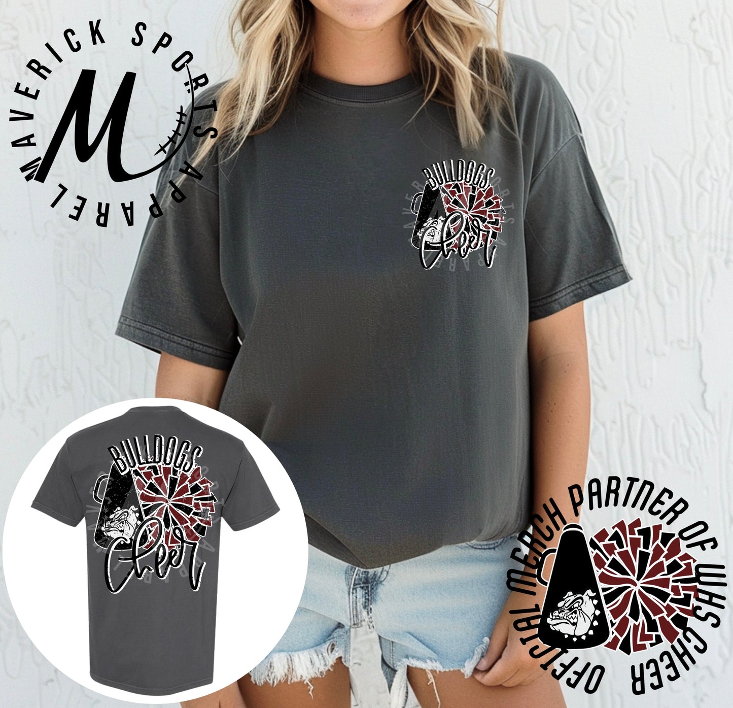 Bulldogs Cheer Comfort Color Tee