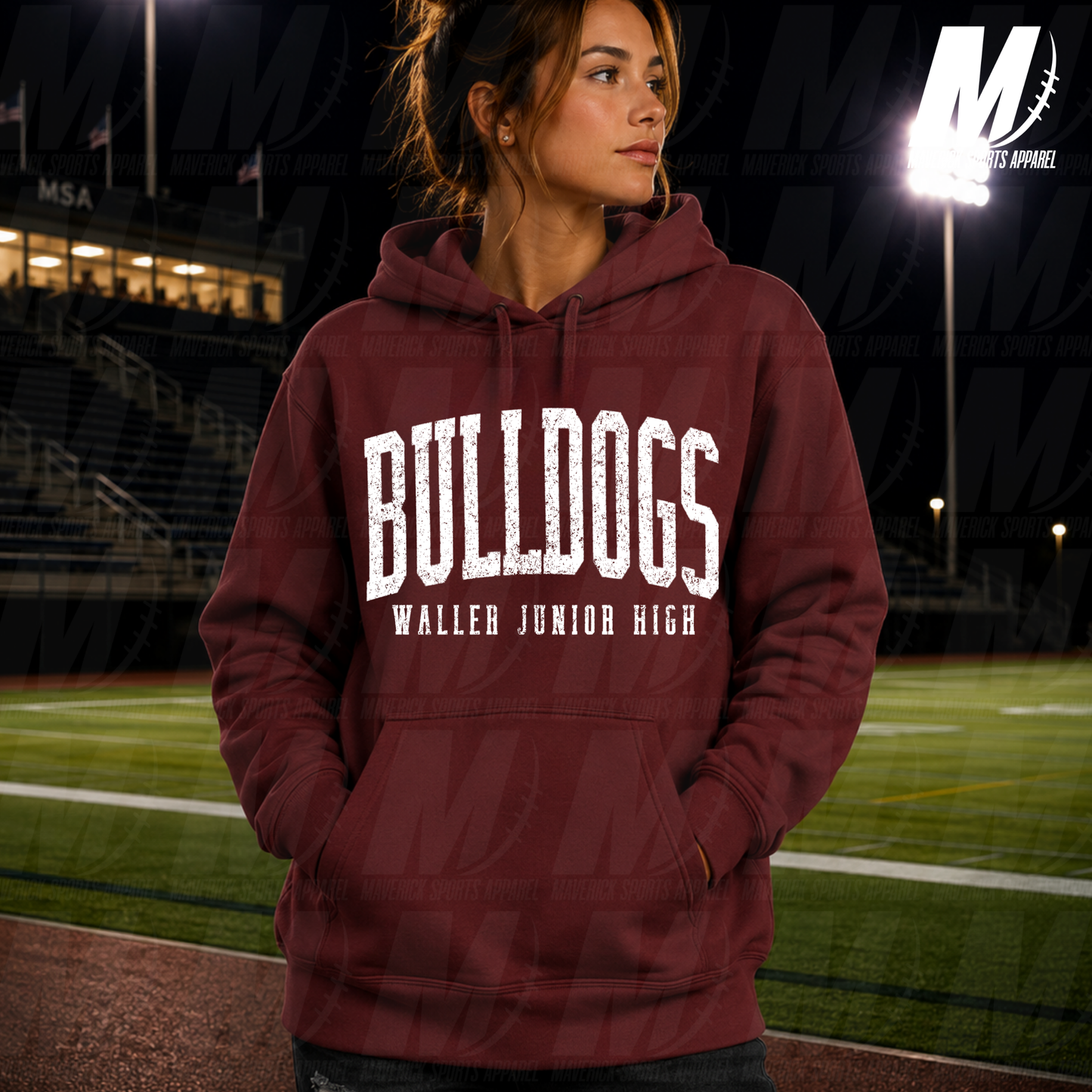 Waller Junior High Classic Collegiate – Hyperactive Fleece Hoodie