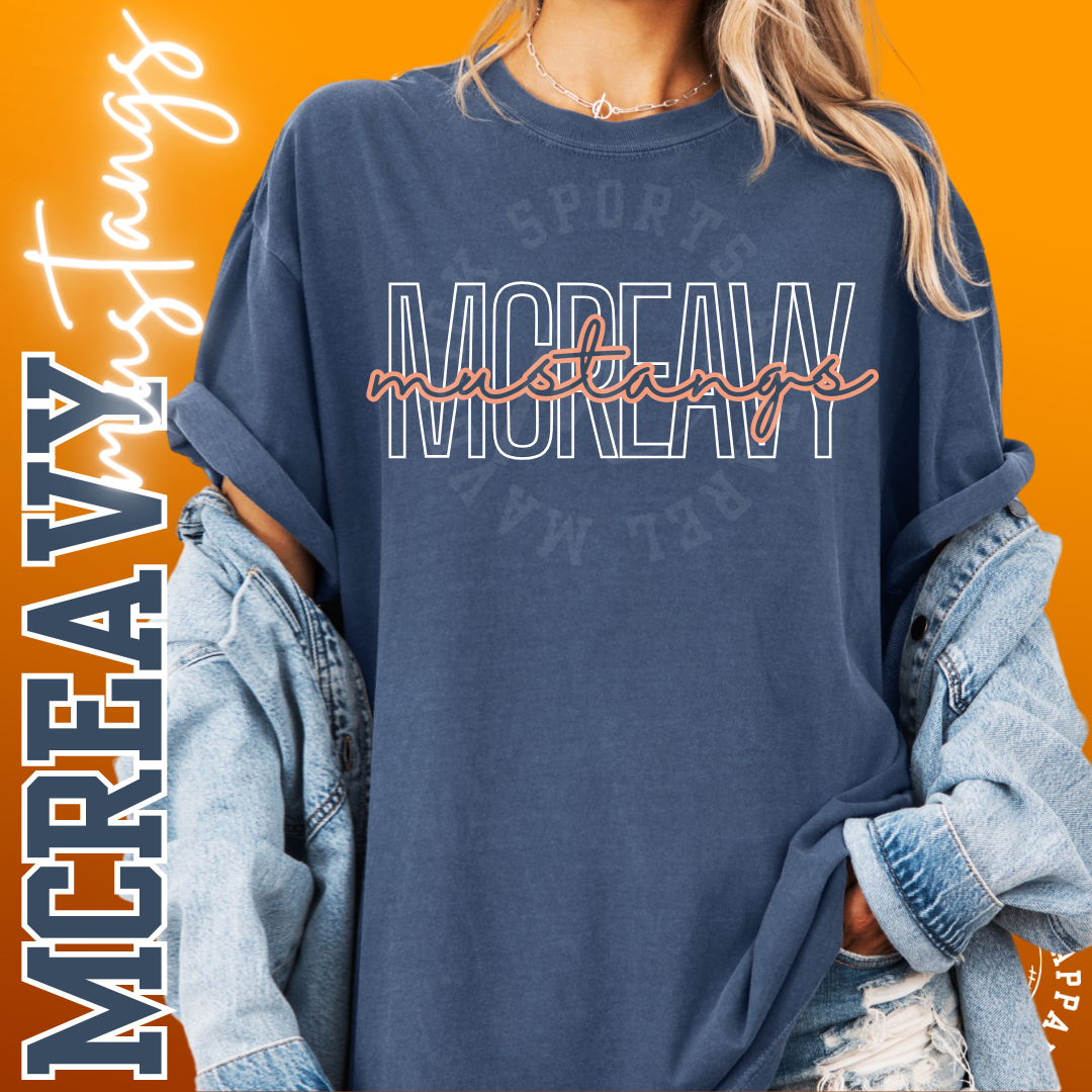 McReavy Mustangs Neon Outline