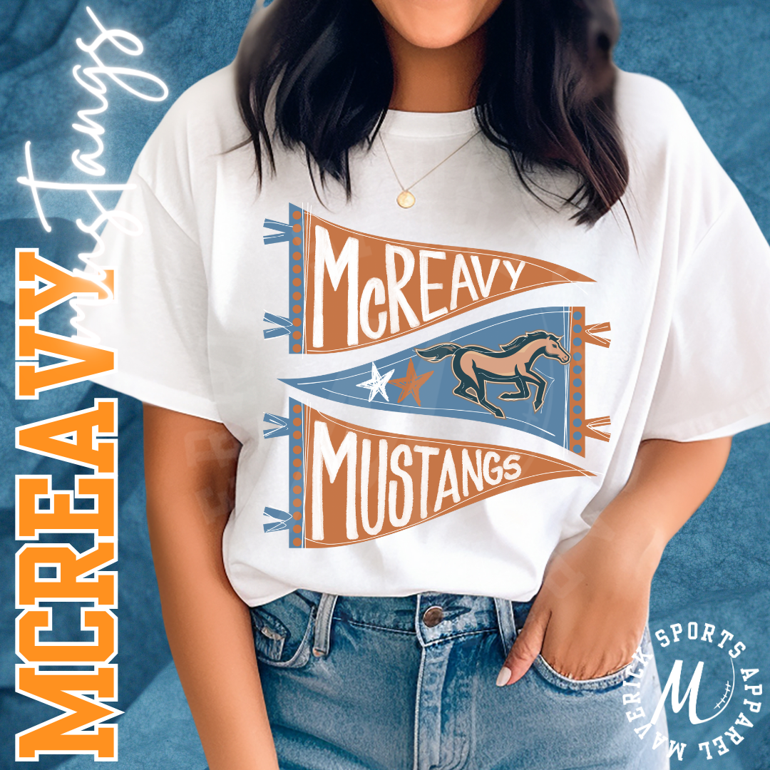 McReavy Mustangs Pennants Tee