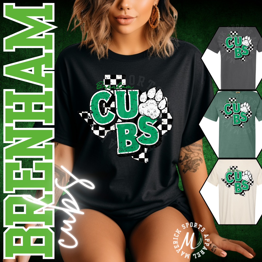 Cubs Retro Checkered Texas Tee