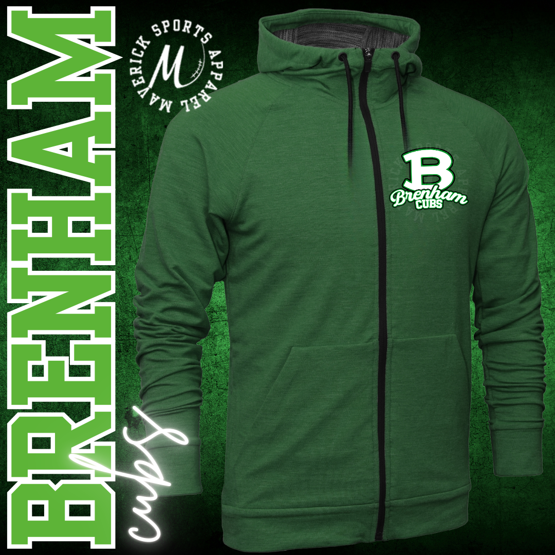 Brenham Cubs Adult & Youth Tri-Blend Full Zip Jacket