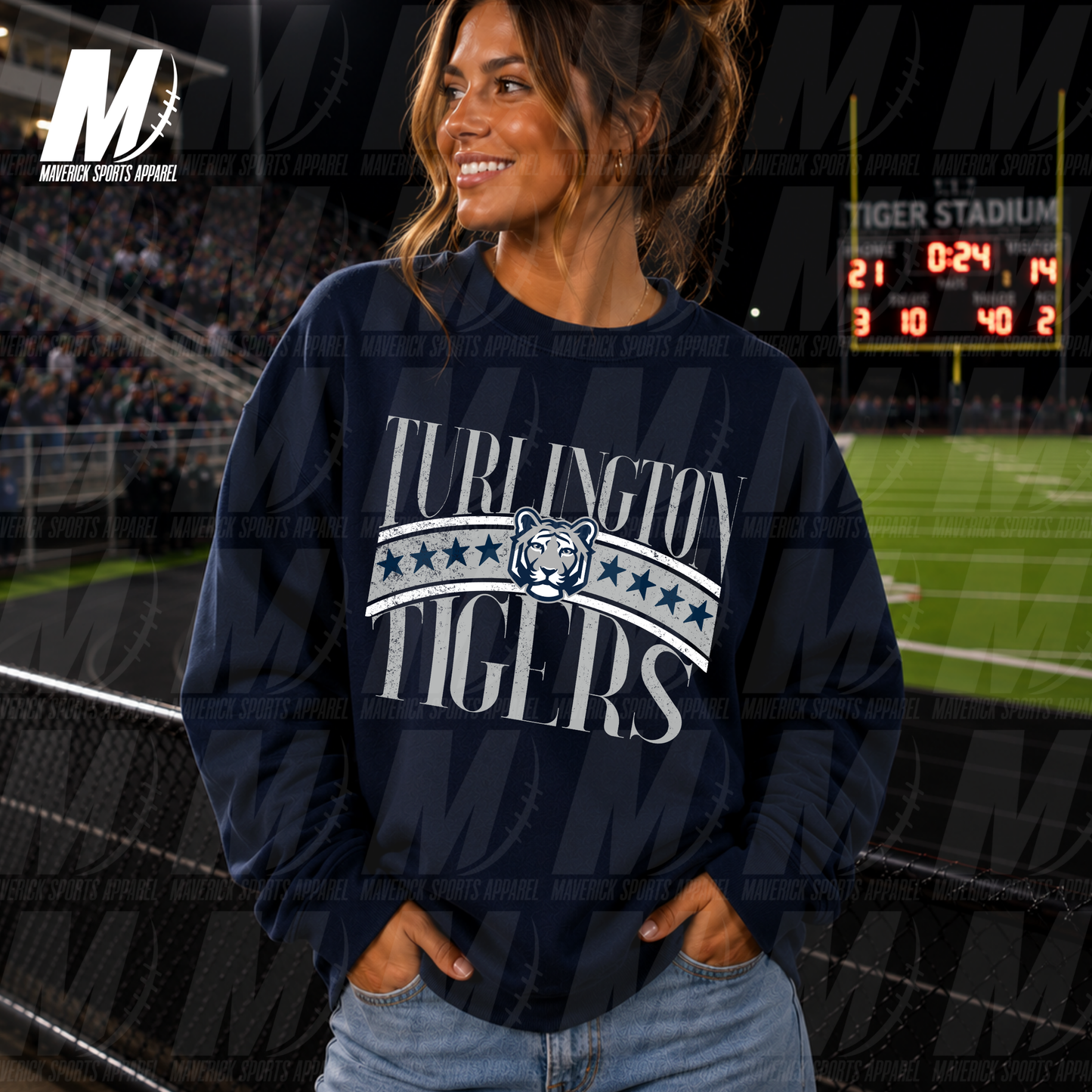 Turlington Tigers University – Crewneck Sweatshirt