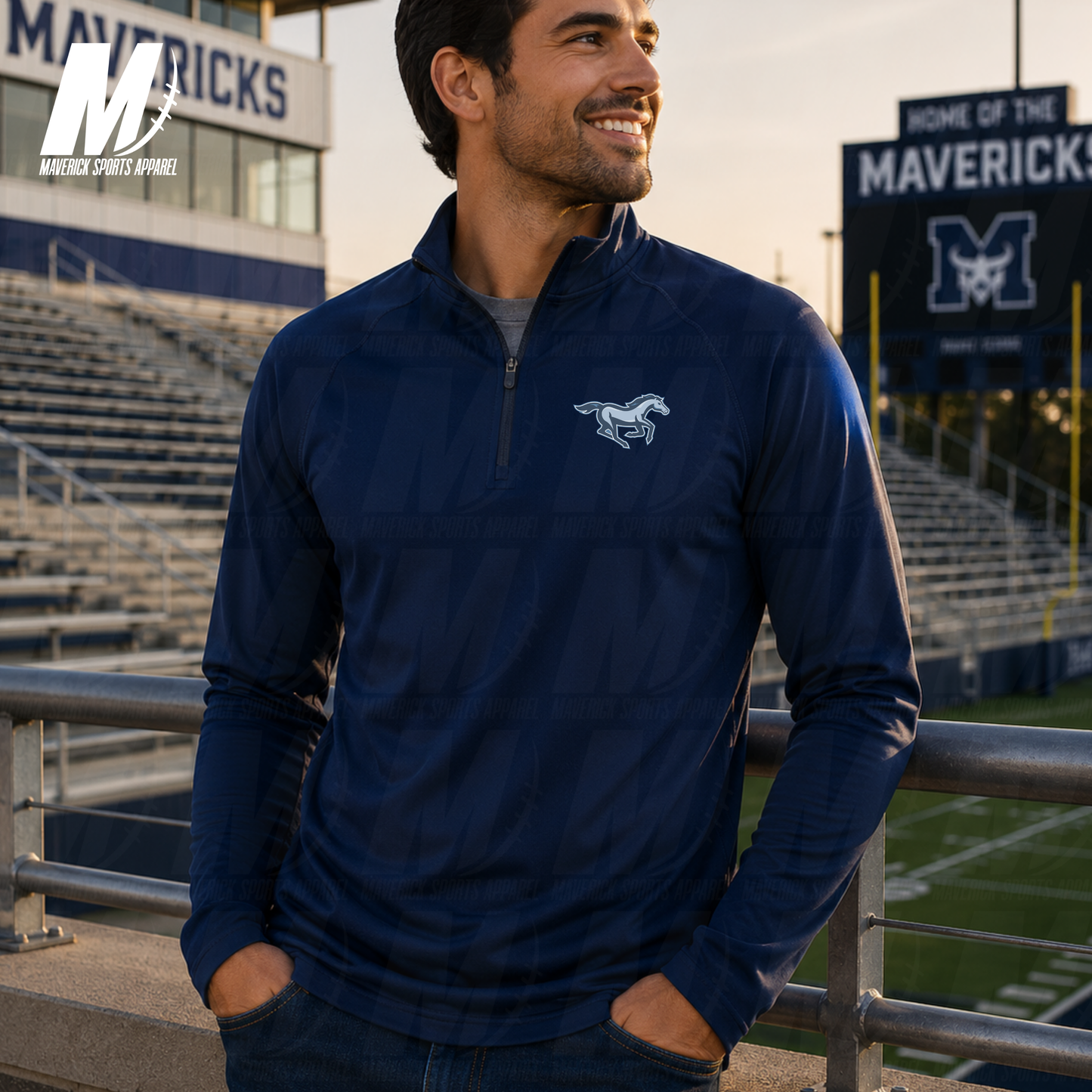 McReavy Mustangs Cloud+ Soft 1/4 Zip Pullover