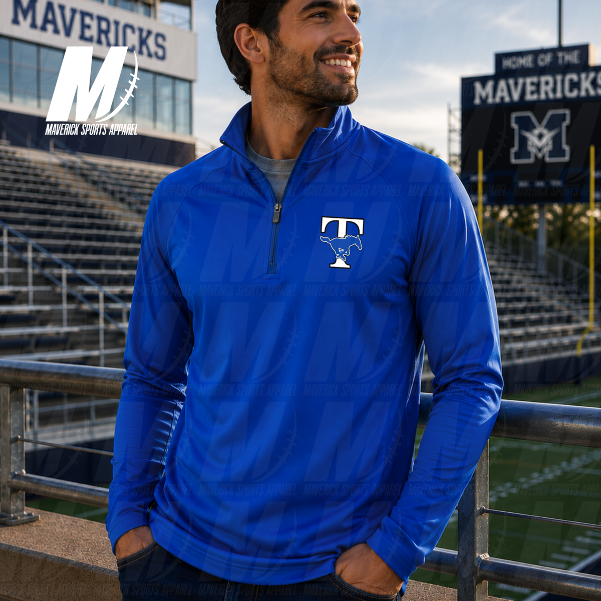 Taylor Mustangs Cloud+ Soft 1/4 Zip Pullover