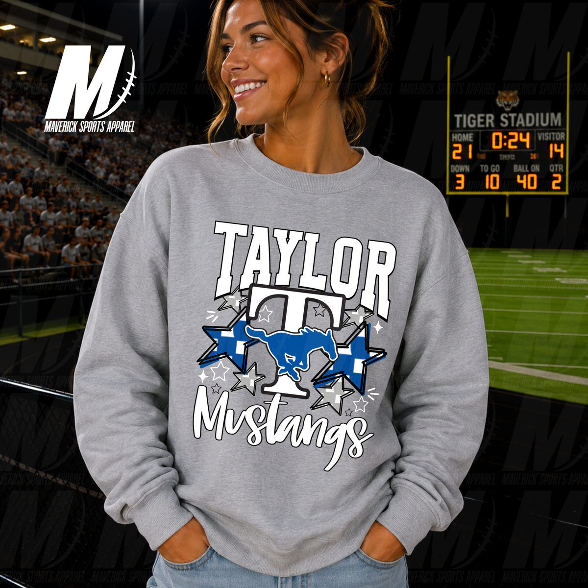 Taylor Mustangs Star Struck – Crewneck Sweatshirt
