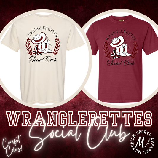 Wranglerettes Social Club Comfort Color Tee