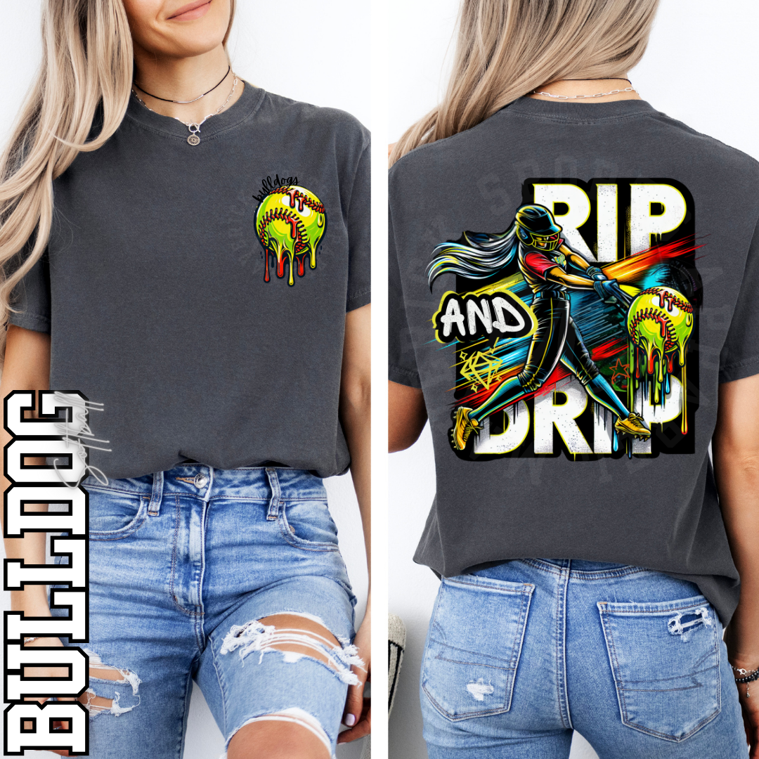 Bulldogs Rip & Drip Tee