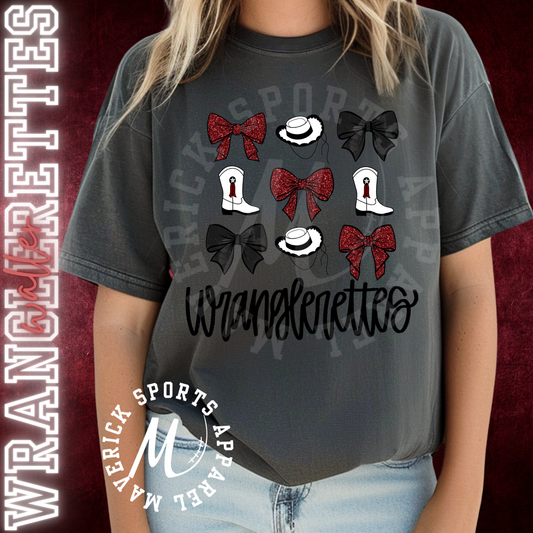 Wranglerettes Bow Coquette Comfort Color Tee