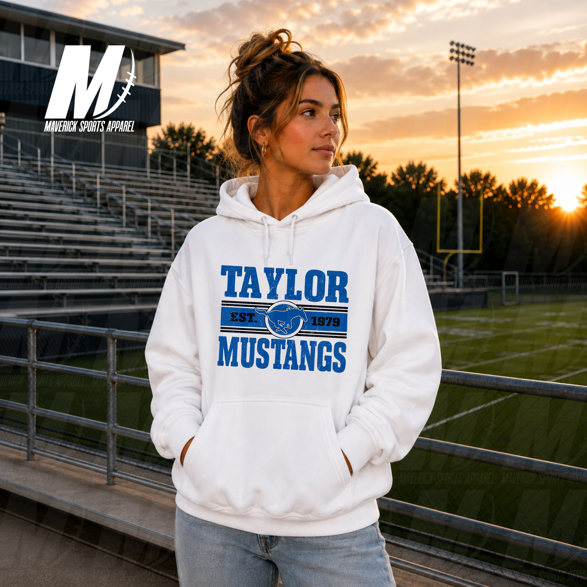 Taylor Mustangs All-American – Fleece Hoodie