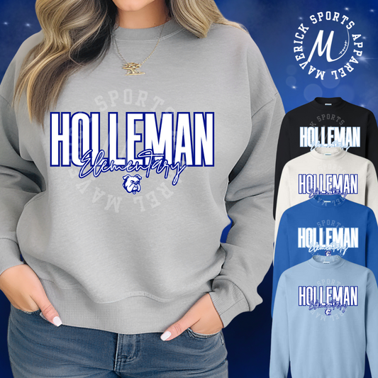 Holleman Elementary Bold Script Crewneck Sweatshirt