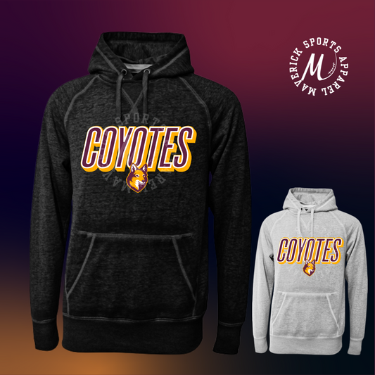 Coyotes Adult Burnout Hoodie