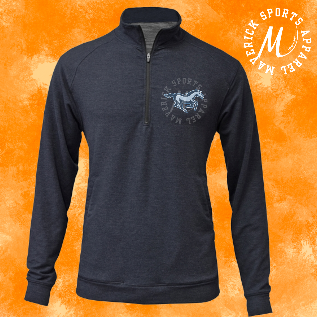 McReavy Mustangs Tri-Blend 1/4 Zip Pullover