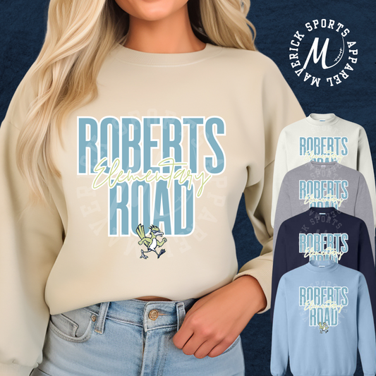Roberts Road Elementary Bold Script Crewneck Sweatshirt