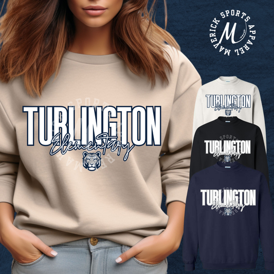 Turlington Elementary Bold Script Crewneck Sweatshirt