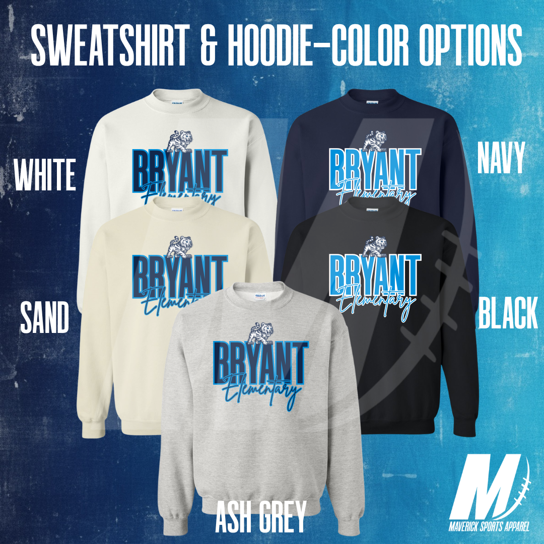 Bryant Elementary Bengals Bold Script Crewneck Sweatshirt
