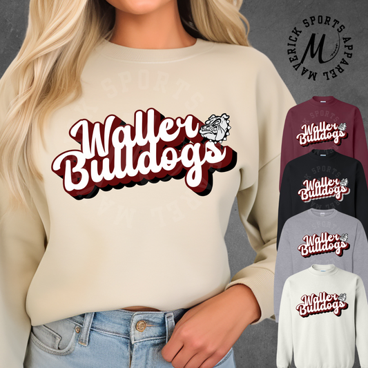 Waller Bulldogs Crewneck Sweatshirt
