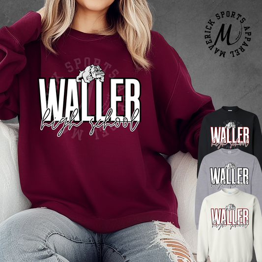 Waller High School Bold Script Crewneck Sweatshirt