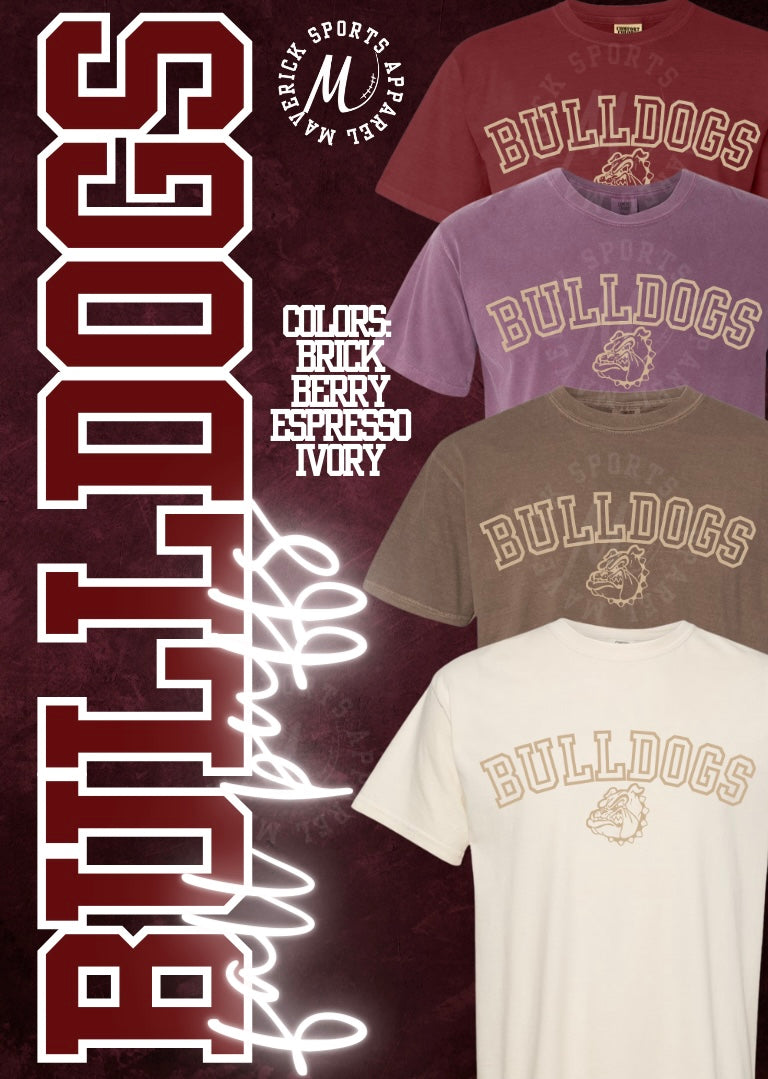 Bulldogs Varsity Fall Puff Ink Tee