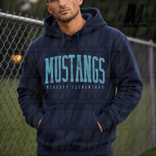 McReavy Mustangs Classic Collegiate – Hyperactive Fleece Hoodie