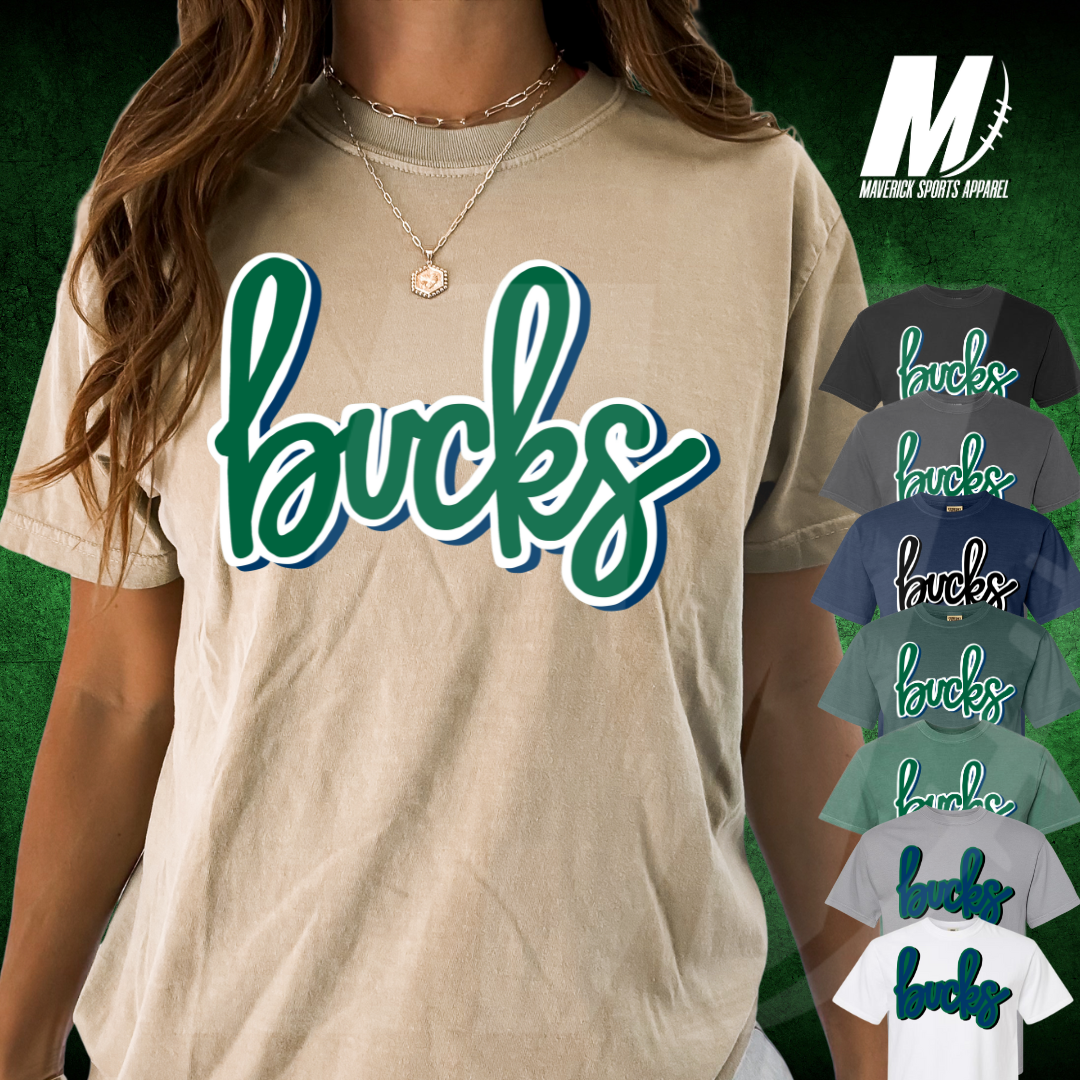 Boudny Bucks Hand-Drawn Bubble Script Comfort Colors® Tee