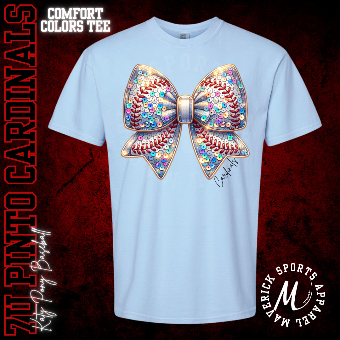 Cardinals Sparkle Bow Tee