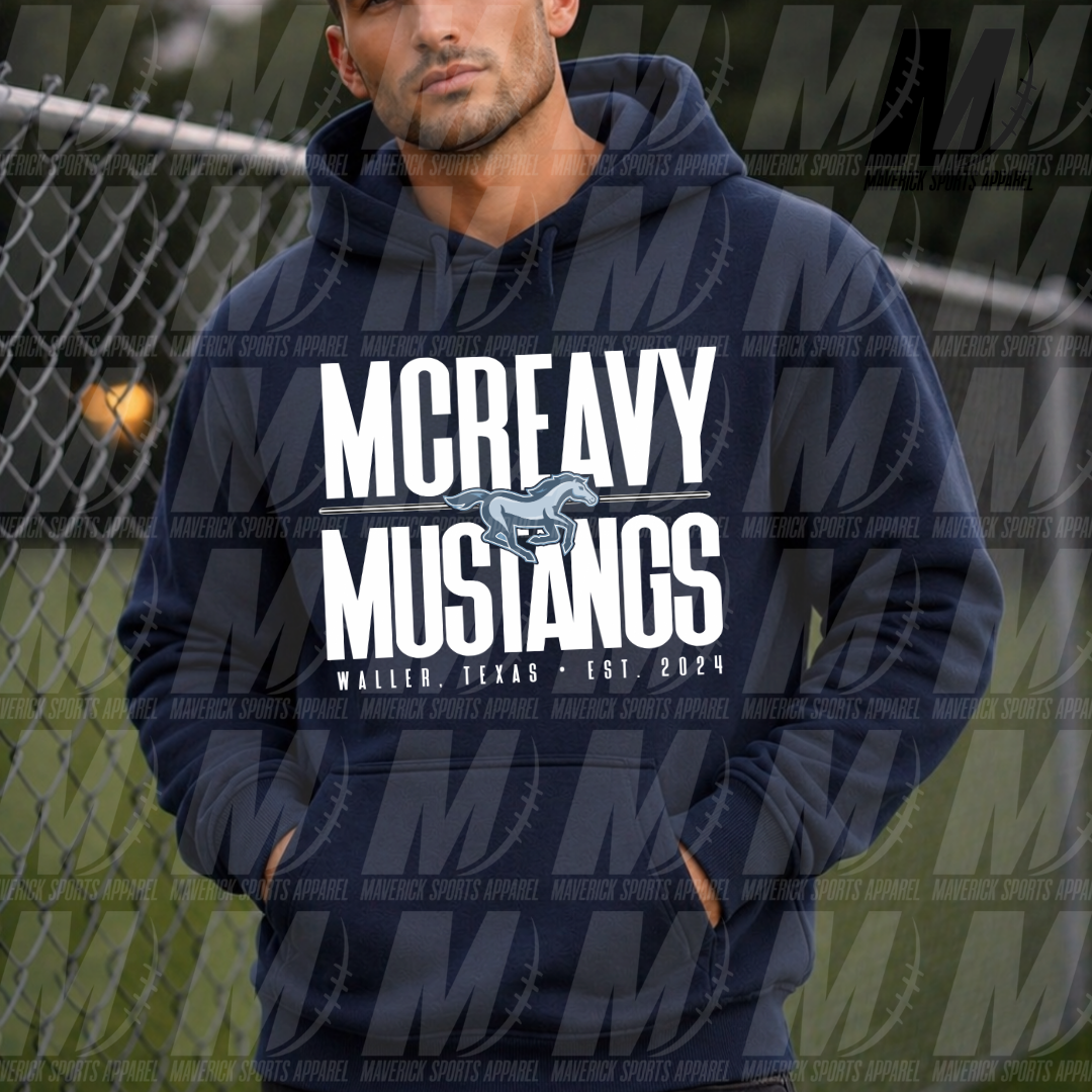 McReavy Mustangs Baseline – Hyperactive Fleece Hoodie
