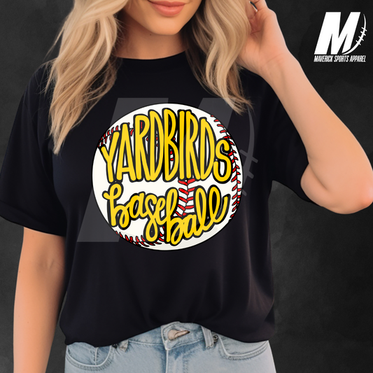 Yardbirds Hand Drawn Baseball Tee