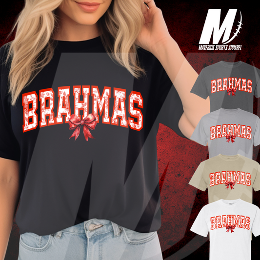 Brahmas Floral Varsity Comfort Colors® Tee