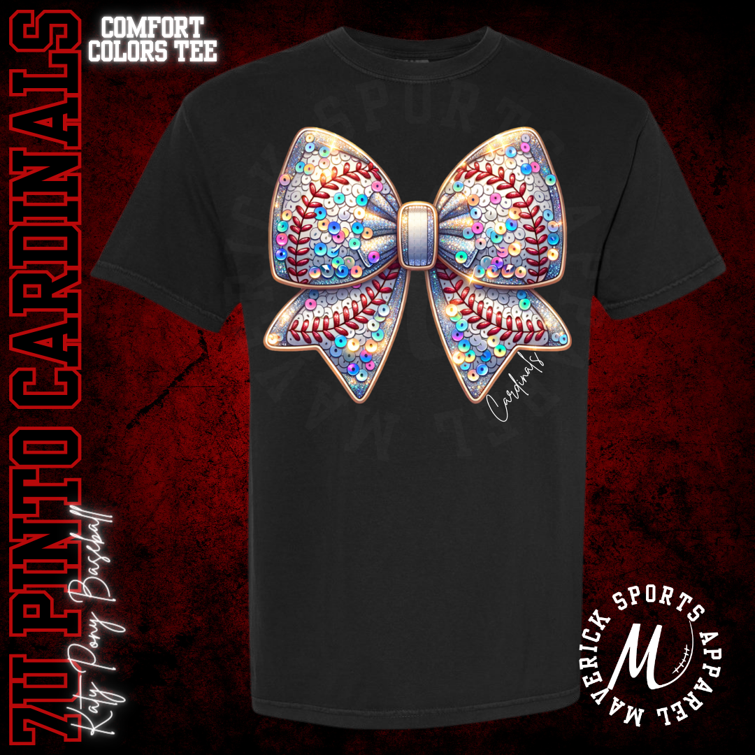 Cardinals Sparkle Bow Tee