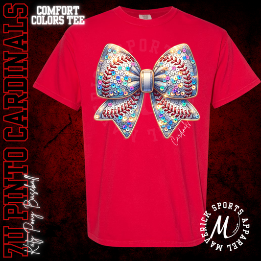 Cardinals Sparkle Bow Tee