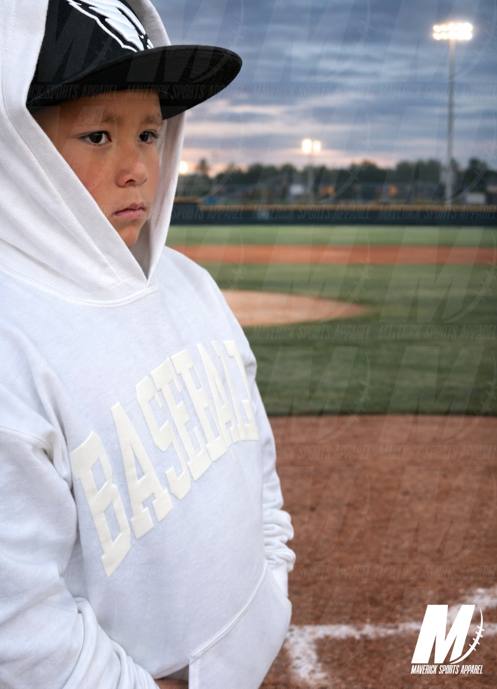 Maverick Baseball Essentials Hoodie — Ice Out