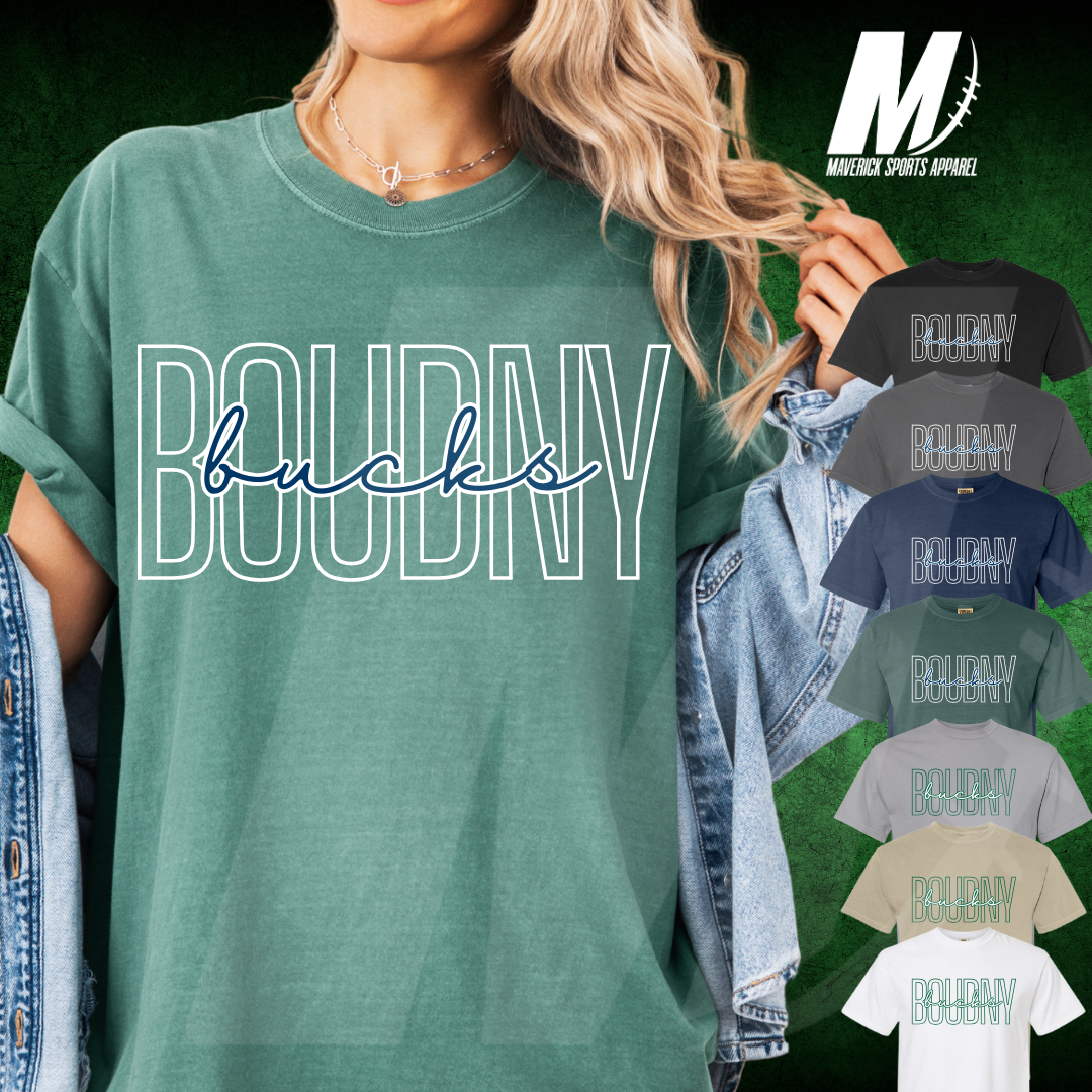 Boudny Bucks Neon Script Outline Tee – Comfort Colors®