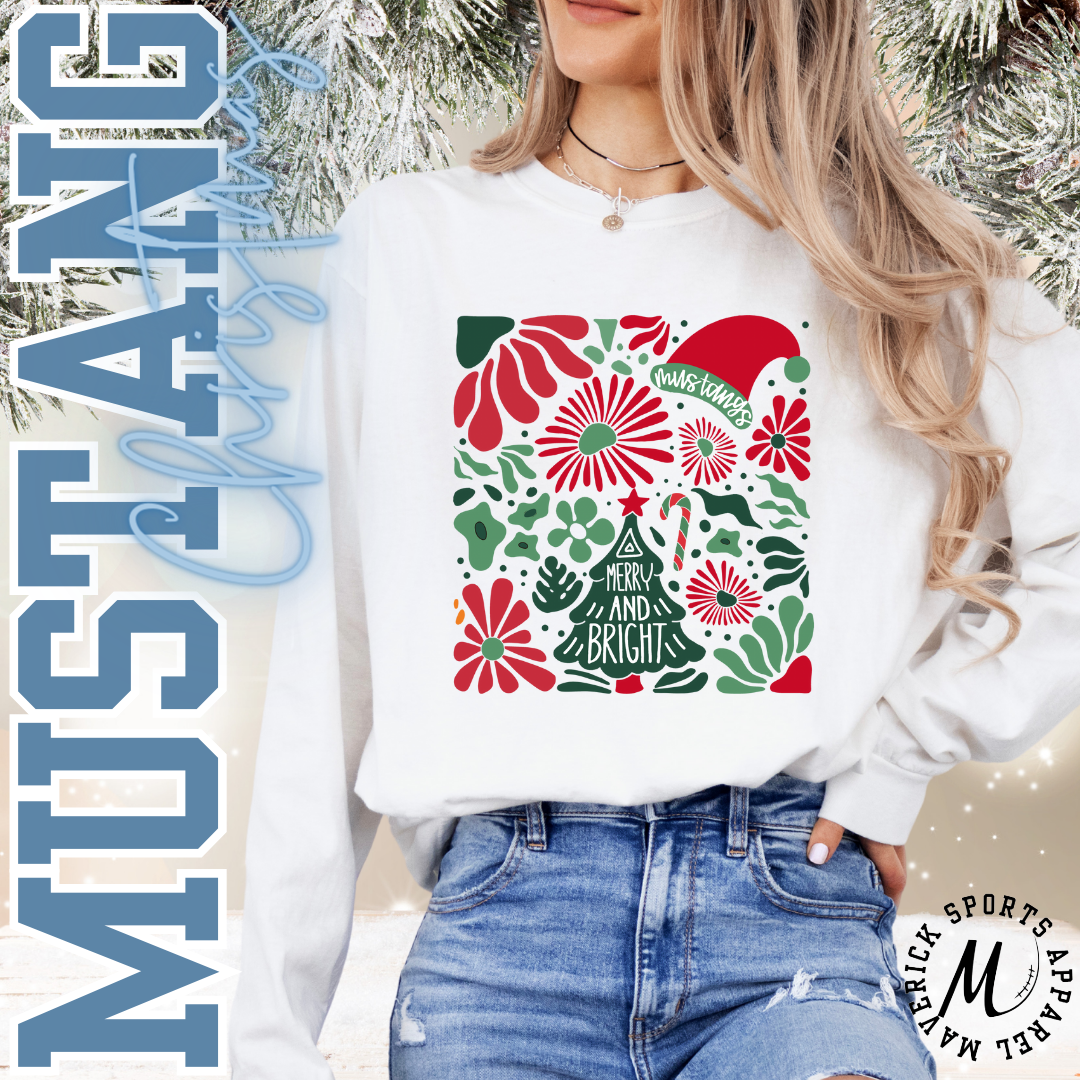 Merry & Bright Mustangs Floral